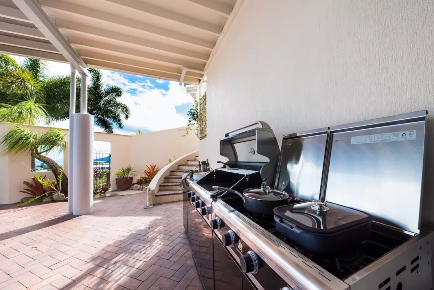 Poolside BBQ and entertaining area