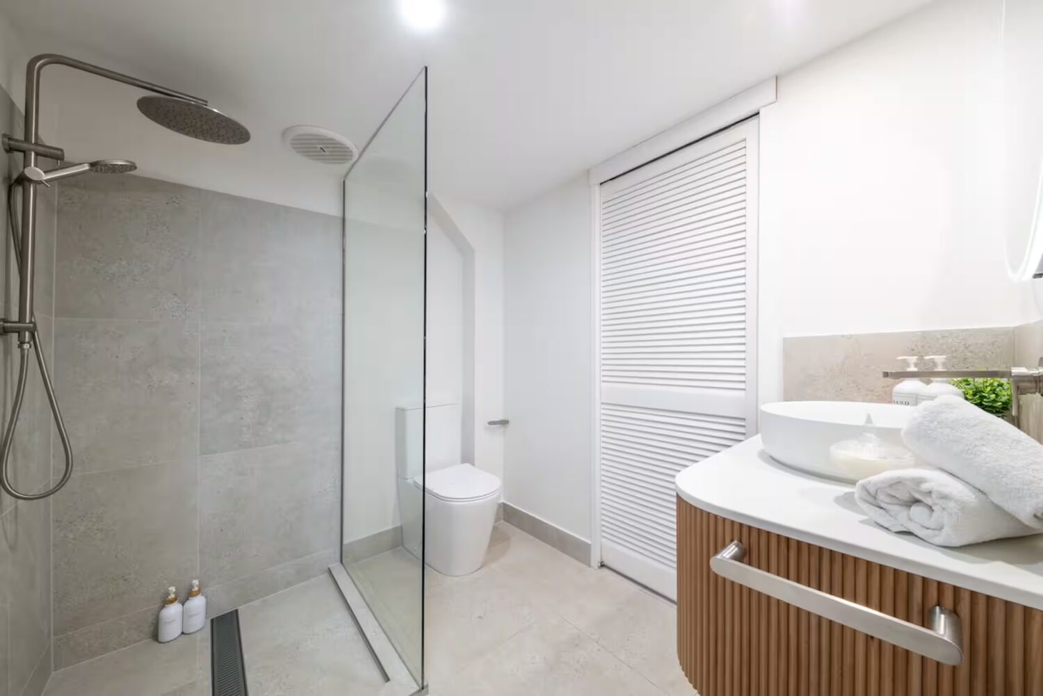 Downstairs retreat's private ensuite