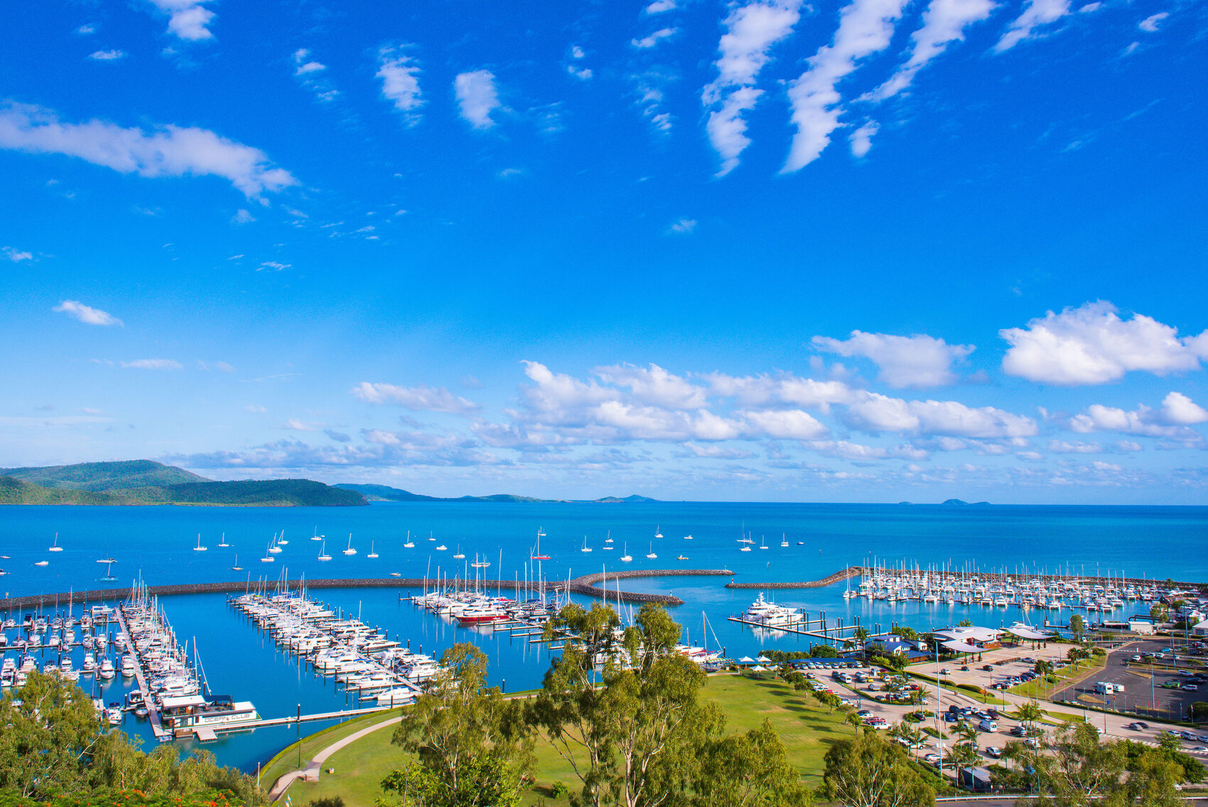 Coral Sea Marina and the Whitsundays from the property